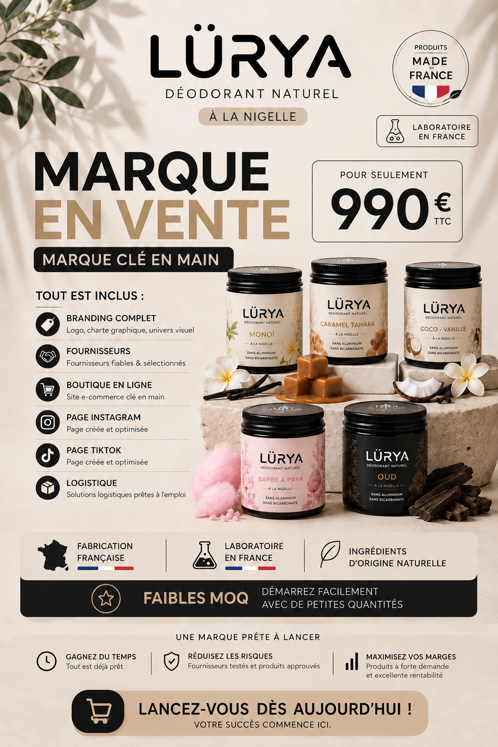 LÜRYA — Votre marque de déodorants naturels à la nigelle, clé en main