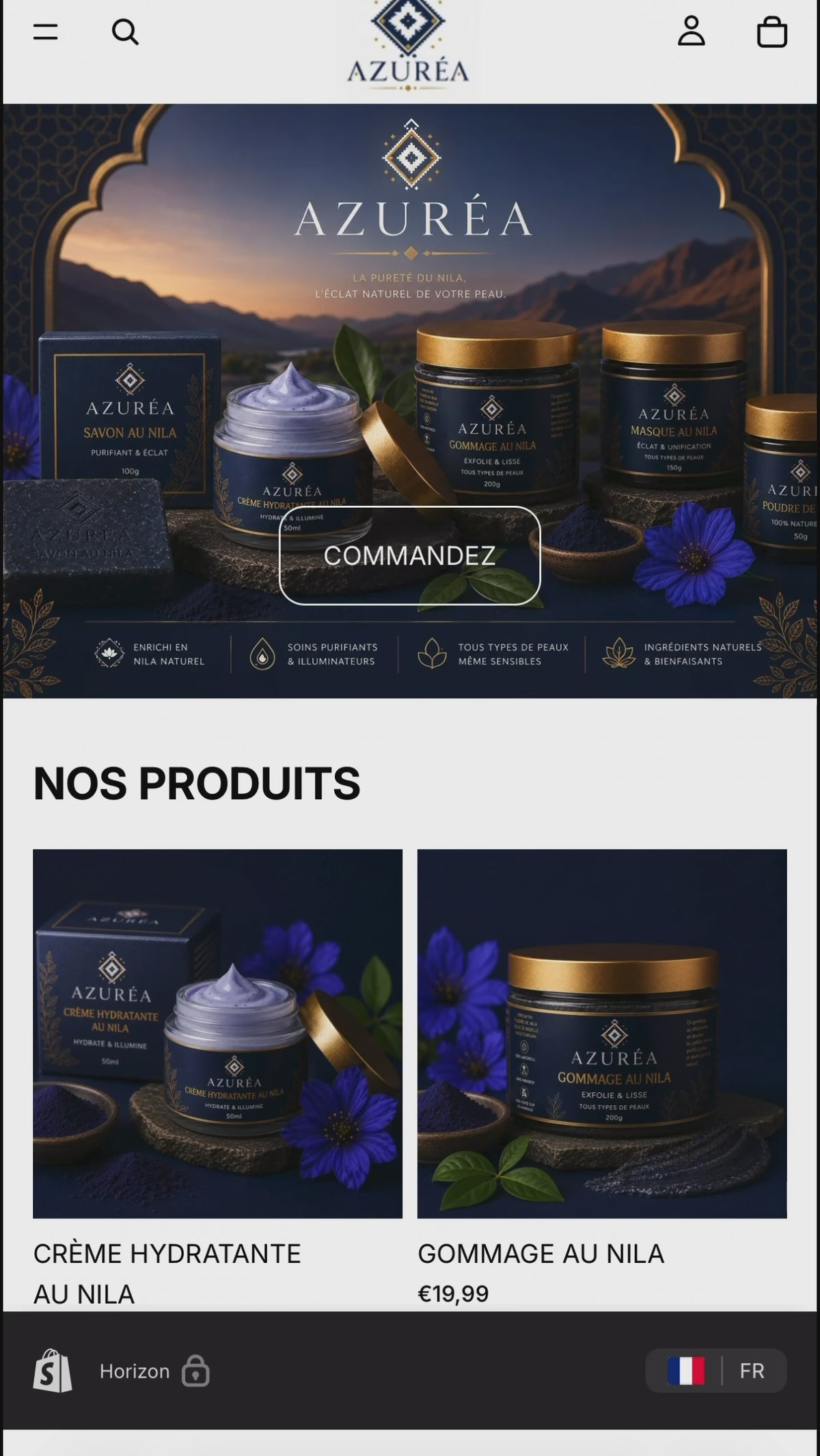 AZURÉA — Votre marque de cosmétiques au Nila, clé en main