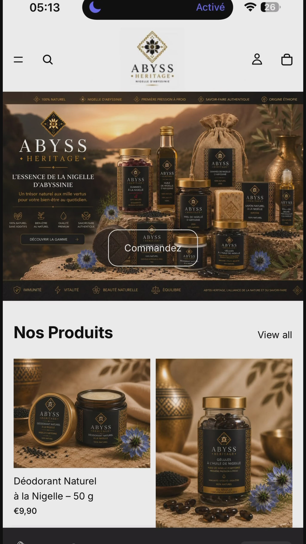 ABYSS HERITAGE — Votre marque spécialisée dans la nigelle, clé en main