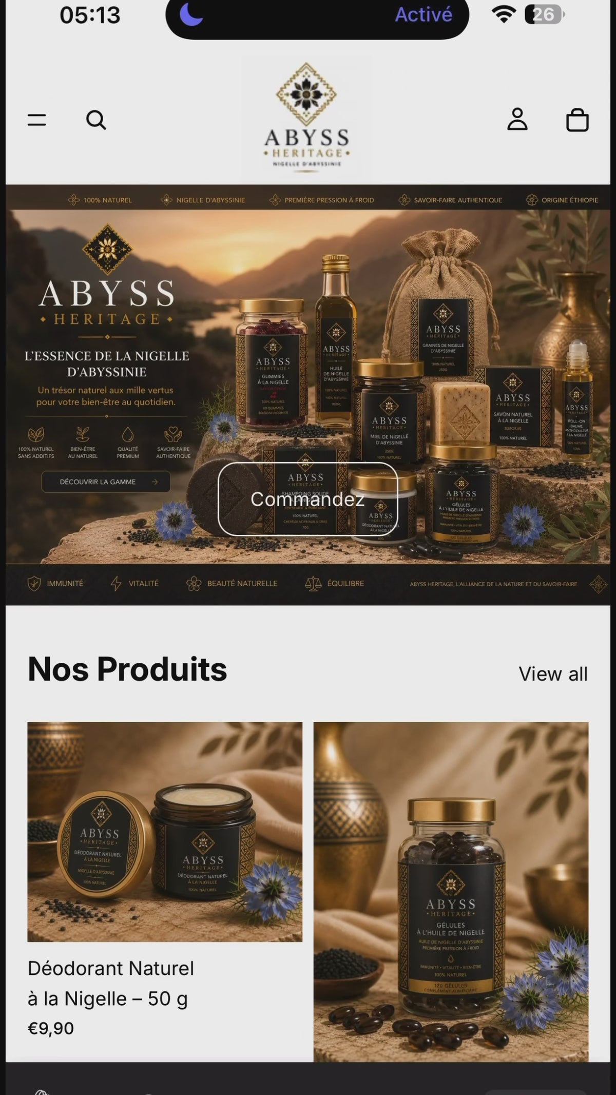 ABYSS HERITAGE — Votre marque spécialisée dans la nigelle, clé en main