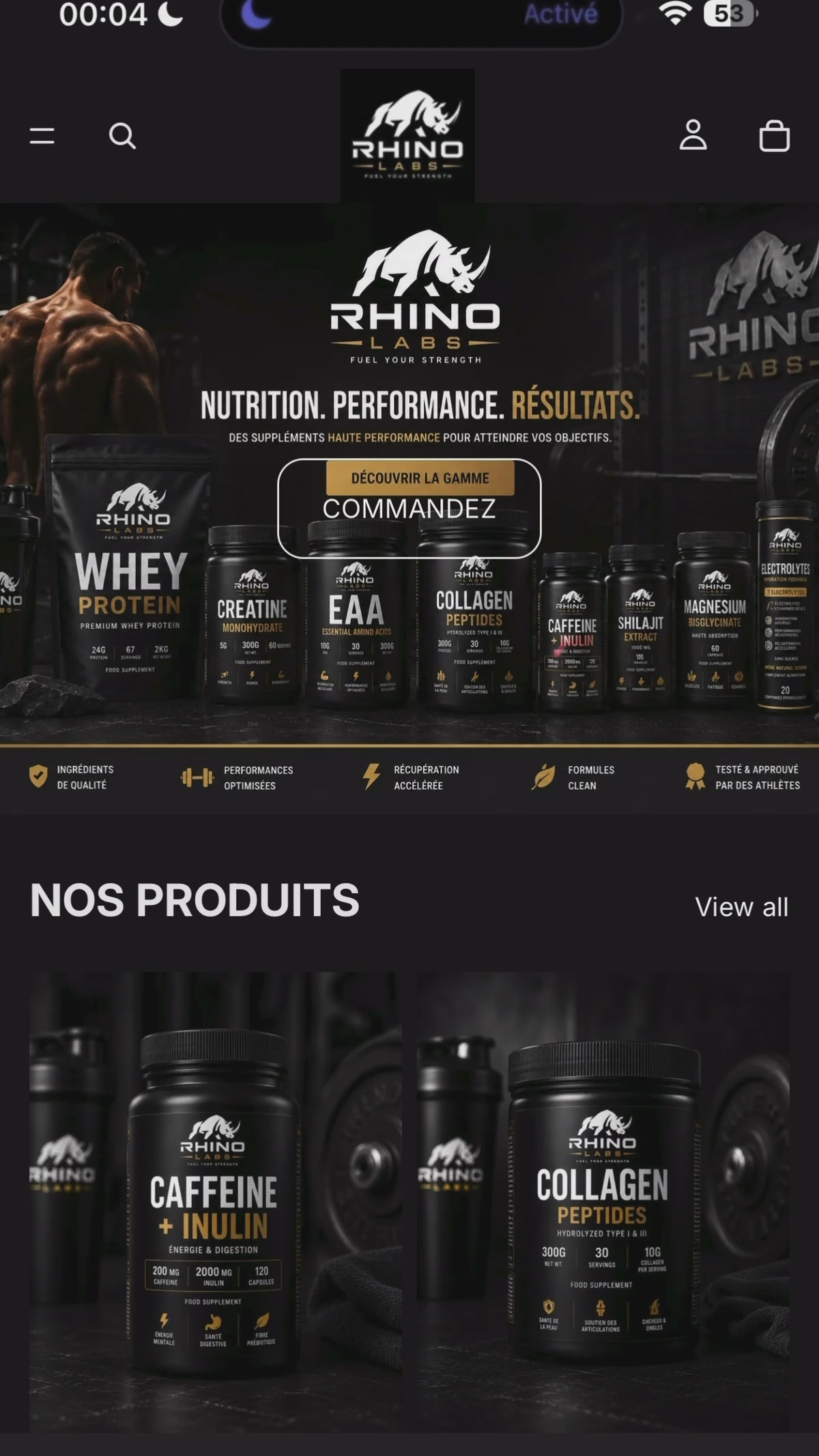 RHINO LABS — Votre marque de nutrition sportive, clé en main